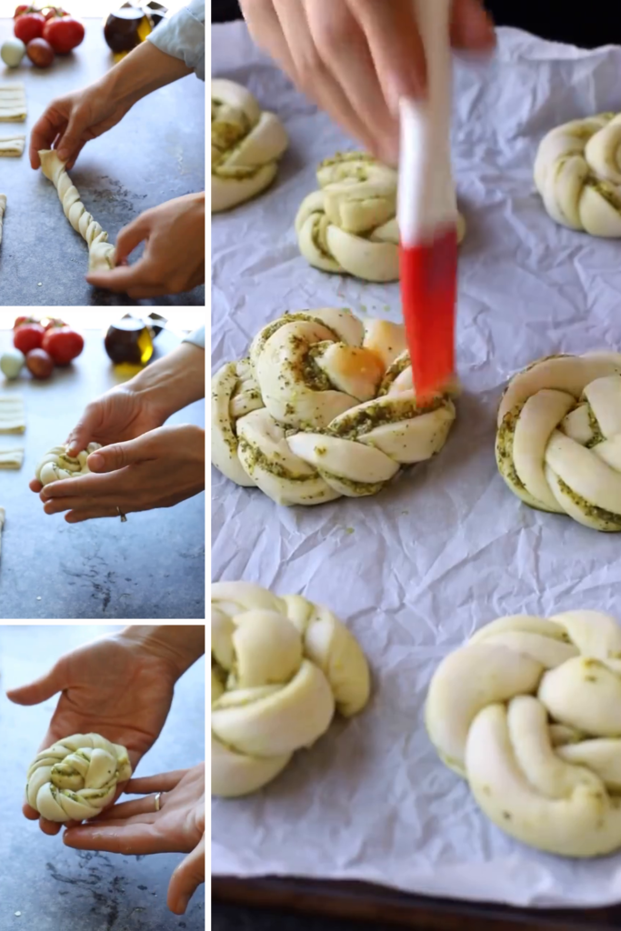 Turkuaz Kitchen Pesto Knots Recipe