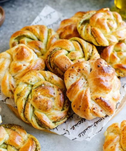 Turkuaz Kitchen Pesto Knots Recipe