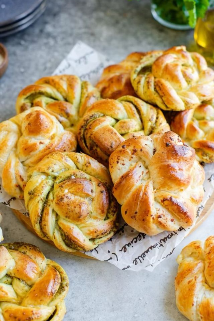 Turkuaz Kitchen Pesto Knots Recipe