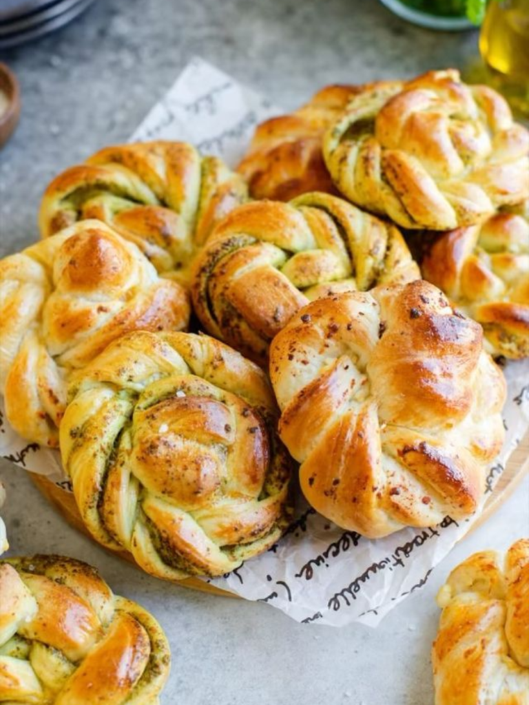 Turkuaz Kitchen Pesto Knots Recipe