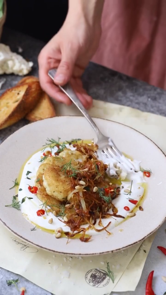 Turkuaz Kitchen Cauliflower with Yogurt Sauce and Crispy Caramelized Onion