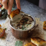 Turkuaz Kitchen Mushroom Soup With Garlic Bread