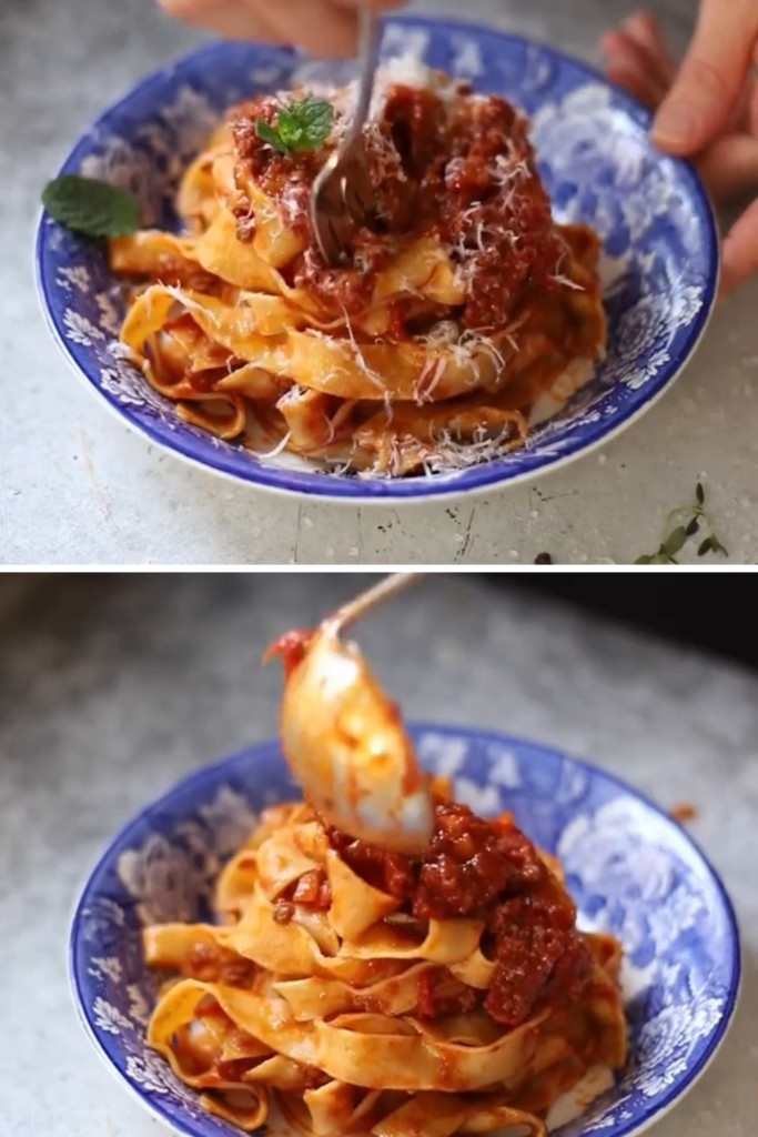 Turkuaz Kitchen Pappardelle With Bolognese Ragu