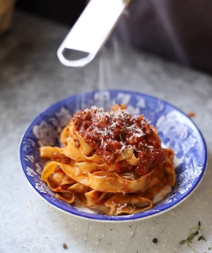 Turkuaz Kitchen Pappardelle With Bolognese Ragu