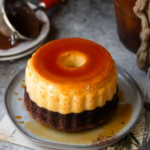 Turkuaz Kitchen Creme Caramel Flan and Chocolate Sponge Cake