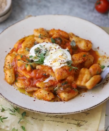 Turkuaz Kitchen Gnocchi with Spicy Tomato Sauce