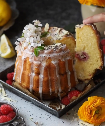 Turkuaz Kitchen Raspberry Lemon Cake Recipe