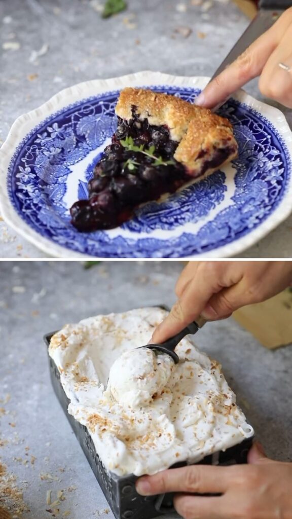 Blueberry Galette With Toasted Coconut Ice Cream Recipe