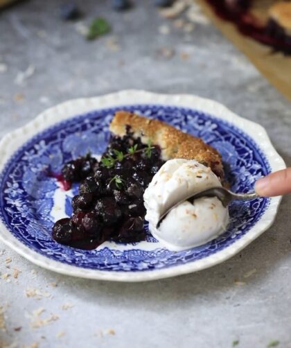 Blueberry Galette With Toasted Coconut Ice Cream Recipe