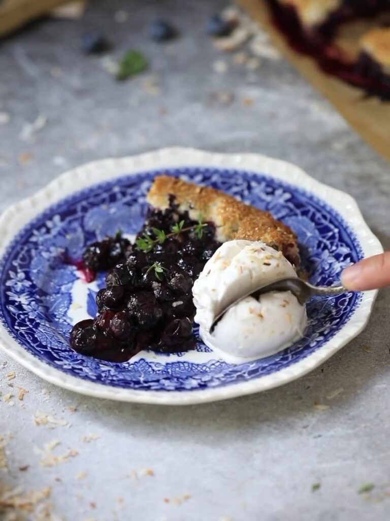 Blueberry Galette With Toasted Coconut Ice Cream Recipe