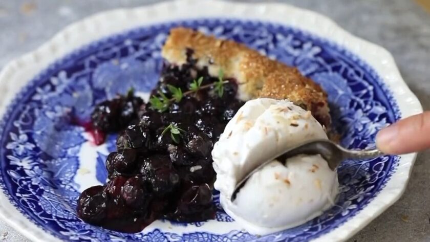 Blueberry Galette With Toasted Coconut Ice Cream Recipe