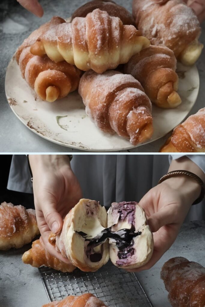 Blueberry Lemon Croissant Donuts