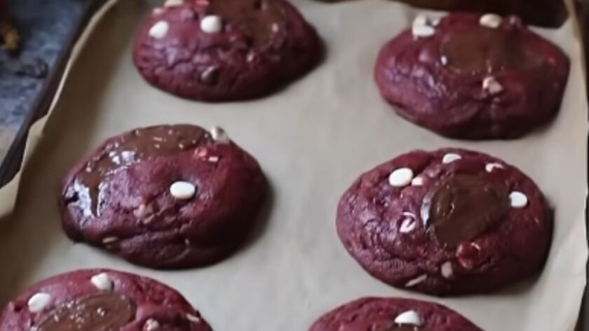 Red Velvet White Chocolate Chip Cookies